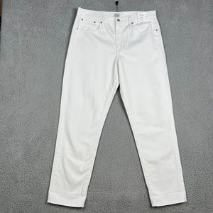 J. Crew Womens Jeans Size 31T White Slouchy Boyfriend Straight High Waist  NWT